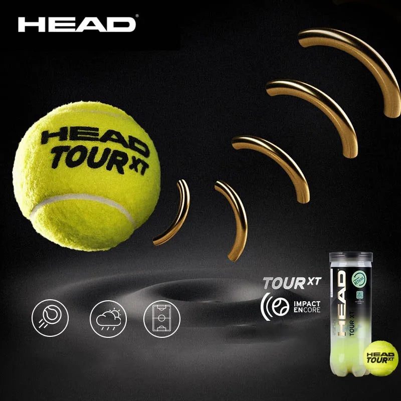 HEAD Professional Tennis 4B TEAM 3 Tour X  Training Ball T 3B Pro Match Balls High Elasticity Resistant Durable Excesice