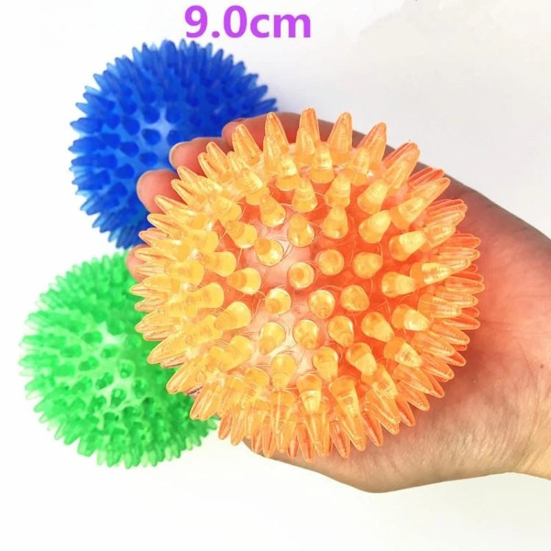 1PCS Soundmaking Toy Soft Sting Massage Elastic Ball Tooth Cleaning TPR Training Pet Teeth ChewingThorn Balls Pet Accessories