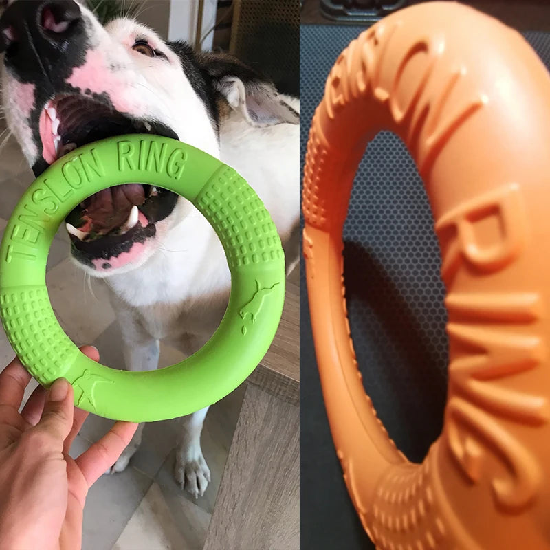 Dog Toys for Big Dogs EVA Interactive Training Ring Puller Resistant for Dogs Pet Flying Discs Bite Ring Toy for Small Dog