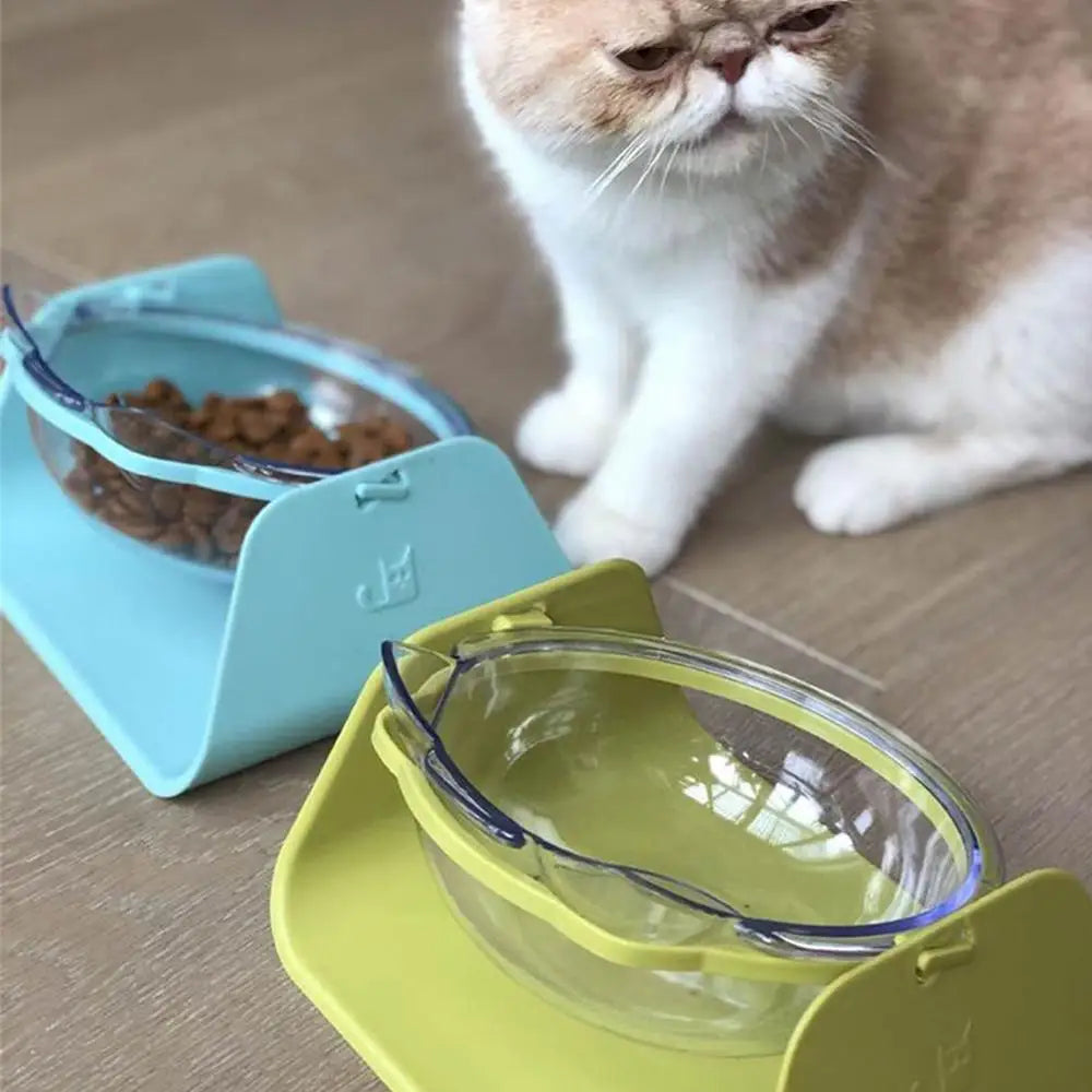 Pets Feeder 15 Degree Adjustable Feed Bowls Anti-slip Dogs Cats Tableware Waterer Feeding Food Bowl Puppy Dish With Holder