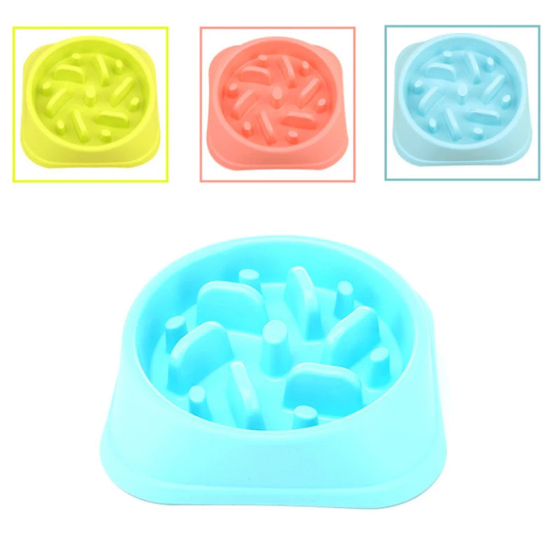 Dog Slow Food Bowl Pet Dog Slow Feeder Healthy Dog Food Feeder Anti-Choking Pet Feeding Food Bowl Cat Dog Feeder Water Bowls