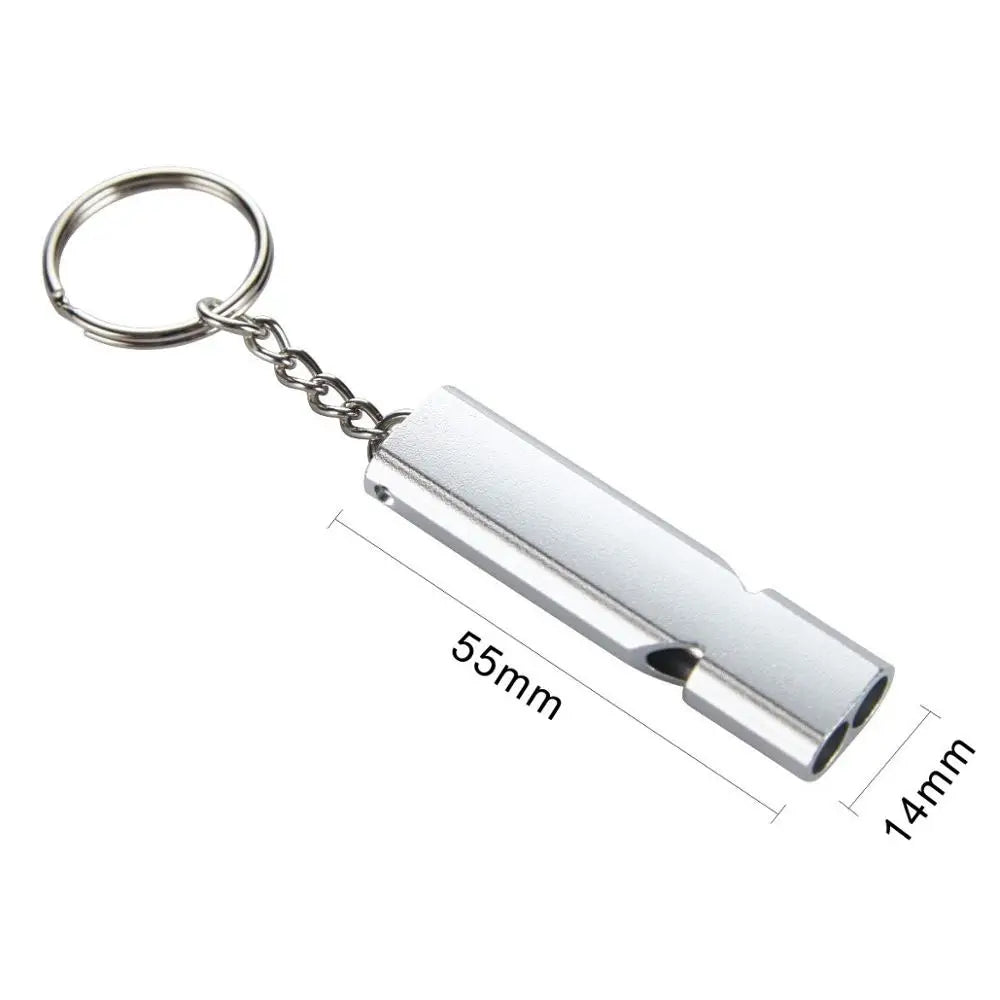 Pet Dog Training Whistle Aluminum Two-tone Training Whistle Cats Birds Training Tool for Recall Barking Control Survival Whistle