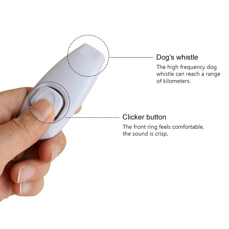 Combo Dog Clicker & Whistle - Training,Pet Trainer Click Puppy With Guide,For dogs ,With Key Ring ,Dog products LBS