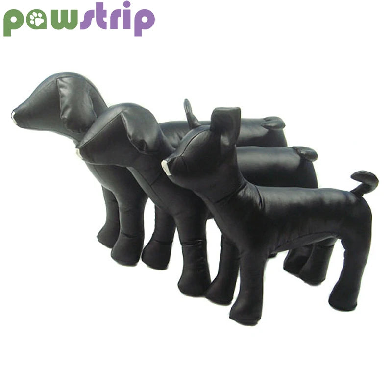 pawstrip 1PC Leather Dog Mannequin Standing Position Dog Models PetShop Display For Clothing Apparel Collar Pet Dog Toys