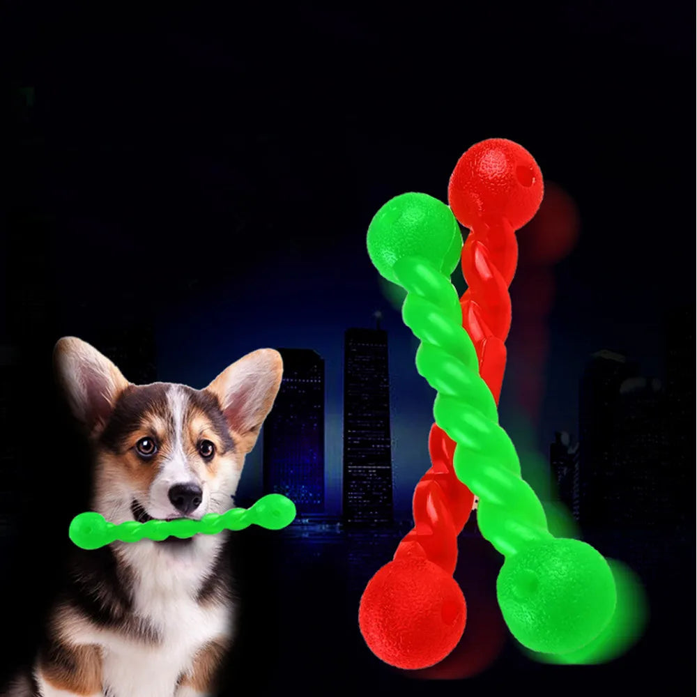 3Pc Rubber Chew Toys Dog Toy Pet Soft Rubber Twist Rod Dog Teeth Bite Toys Fuuny Pet Supplies