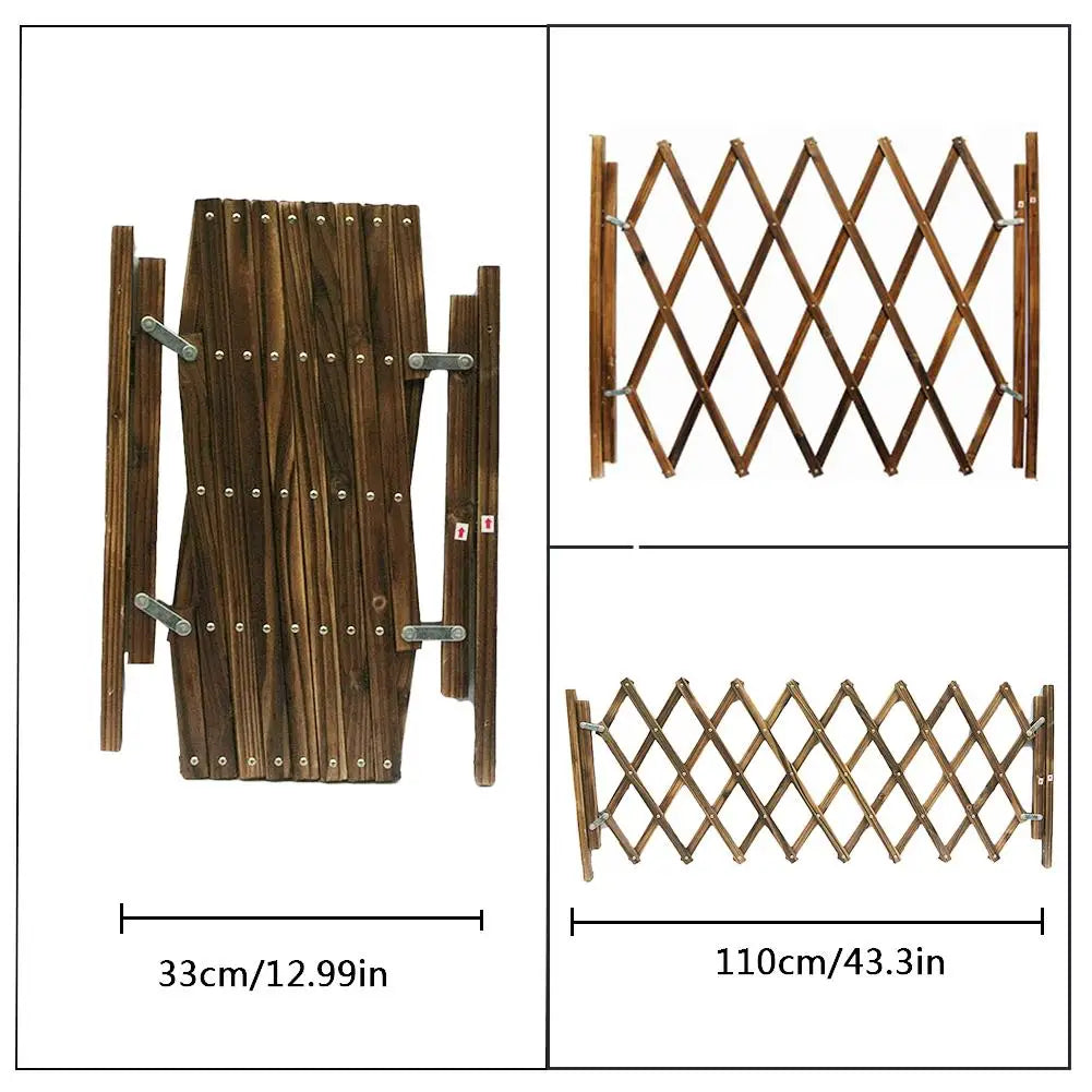 Carbonized Pet Gate Dog Fence Retractable Fence Dog Sliding Safety Door Extending Protection Door Fence