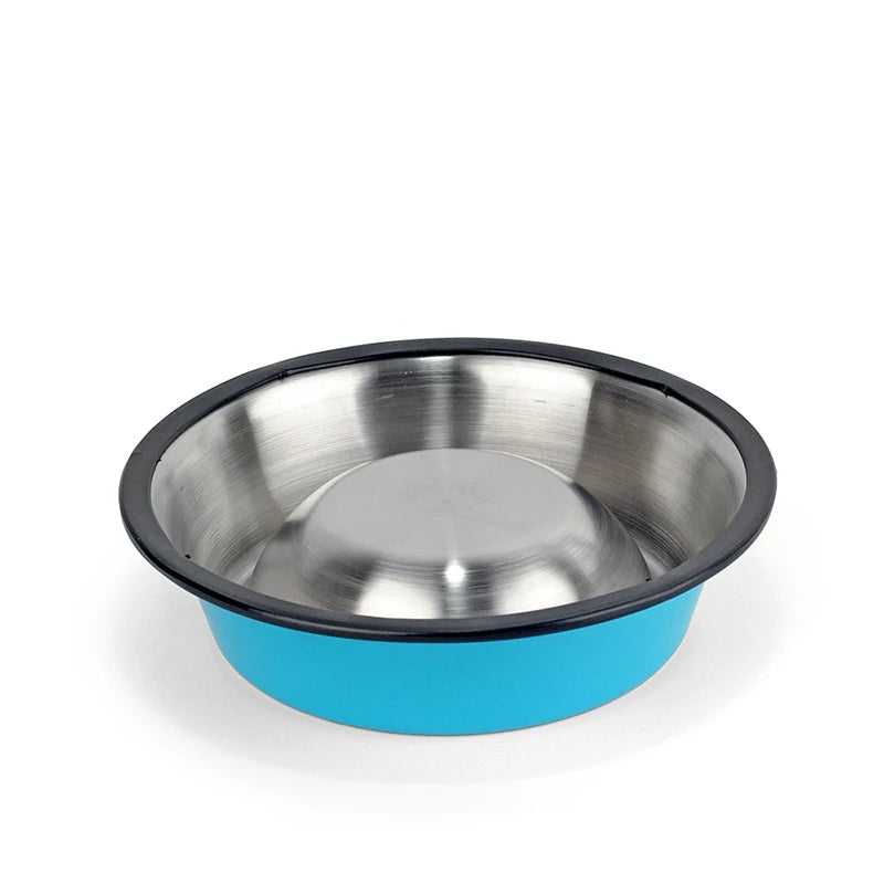 4 Colors Stainless Steel Dog Bowls,Lovely Pet Food Water Drink Dishes Feeder For Cat Puppy Dog