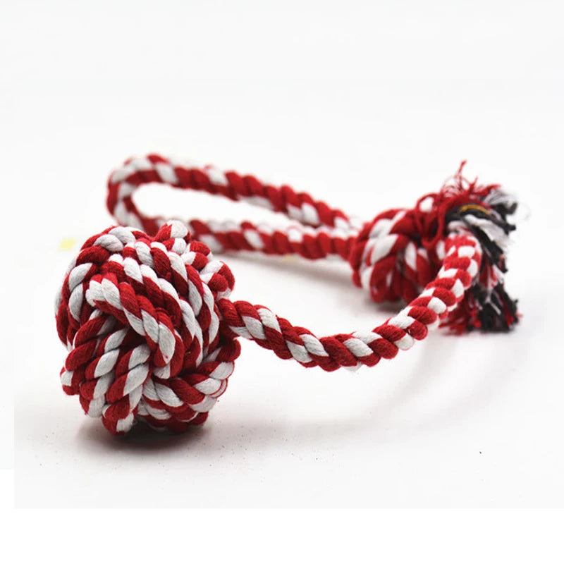 Strong braided Dog Training Toys Large Dog Pet Chew Rope Toy Puppy Cat Ball Toys Handmade Cotton Ball Rope Molar Toys