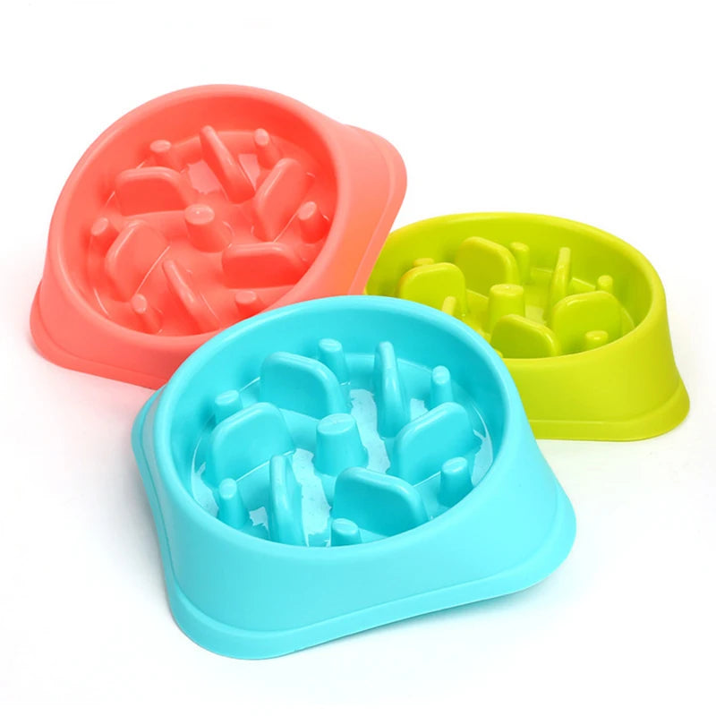 Dog Slow Food Bowl Pet Dog Slow Feeder Healthy Dog Food Feeder Anti-Choking Pet Feeding Food Bowl Cat Dog Feeder Water Bowls