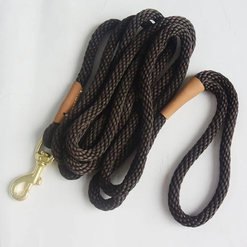 30ft 15ft 20feet borwn Extra Long Line Training Dog Leash - for Large,Medium and Small Dogs - Long Lead - Great for Training