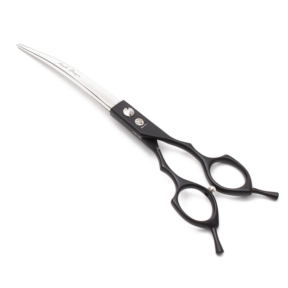 Purple Dragon 6.5" 7" Japan 440C Dog Grooming Scissors Straight Shears Chunker Shars Up/Down Curved Scissors Pet Scissors Z4009