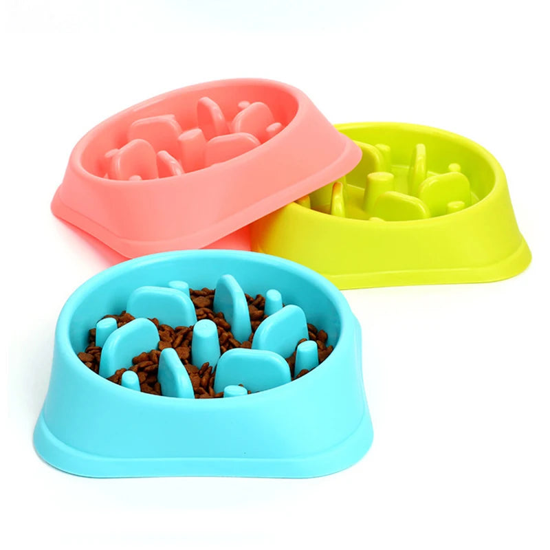 Dog Slow Food Bowl Pet Dog Slow Feeder Healthy Dog Food Feeder Anti-Choking Pet Feeding Food Bowl Cat Dog Feeder Water Bowls