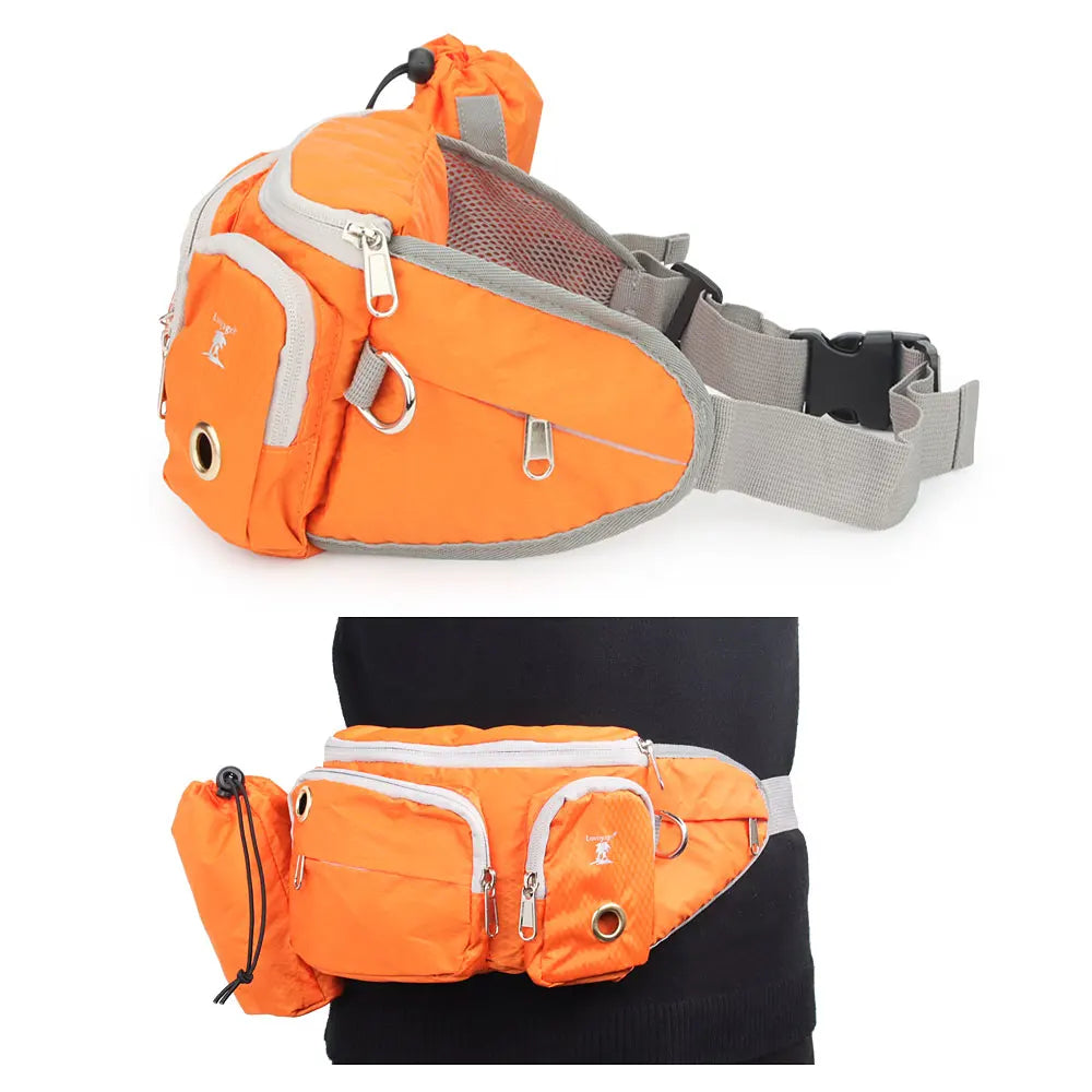 Multi-function Running Waist Bag Dog Training Waist Bag Travel Sports Pet Bag Carry Snacks Garbage Bag For Dog Leash