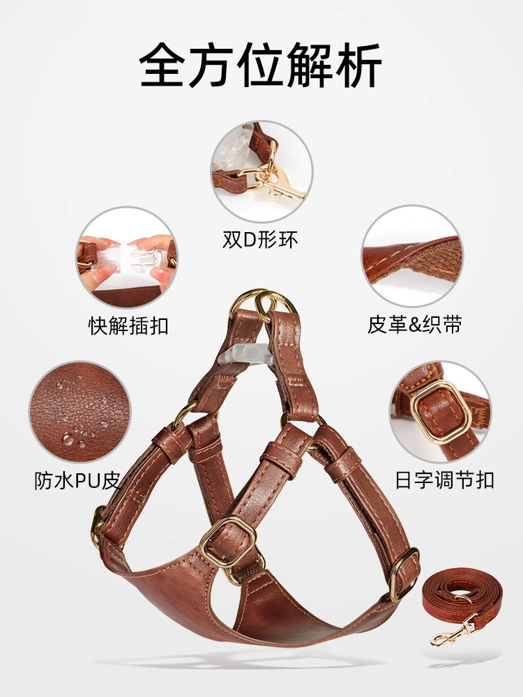 Dog Hand Holding Rope Small Size Dogs Chest Strap Vest-Style Puppy Teacup Small Body Teddy/Pomeranian Jarre Aero Bull Dog Leash