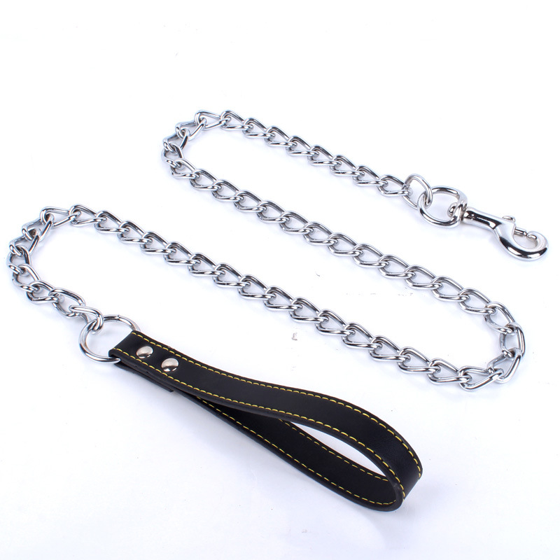 Metal Traction Dog Dog Rope Dog Strap Anti-Bite Chain Pet Supplies Dog Leash Malinois Rona Iron Dog Leash