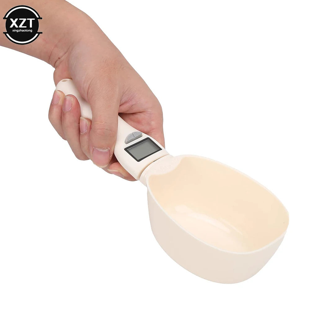 1PCS 800g/01g Pet Food Spoon Scale Electronic Measuring Tool 250ml for cat Dog Feeding Bowl Digital Precise Detachable Scooper