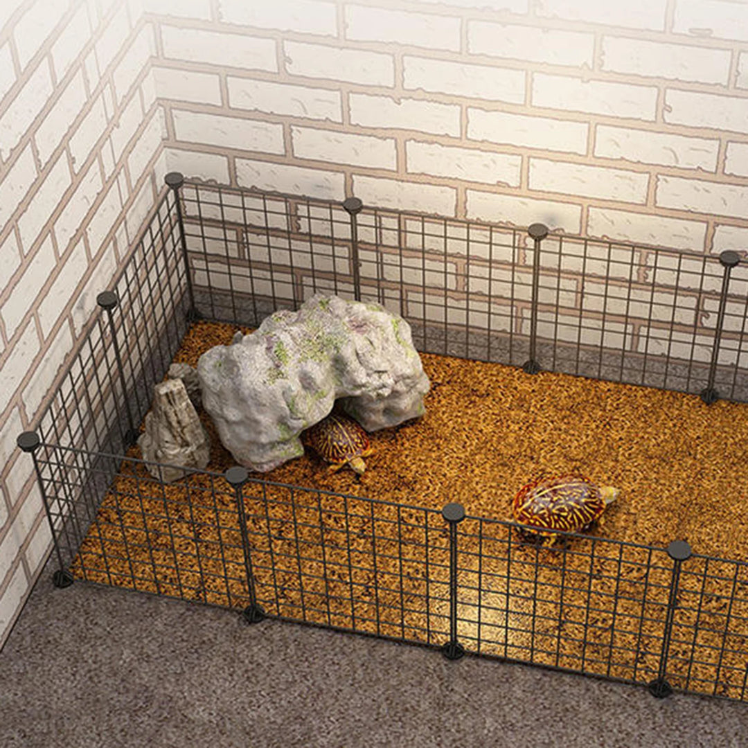 Portable Pet Playpen Panel DIY Cage Iron Expandable Supplies Wire Fence for Hamster Indoor Puppy Turtle Dog