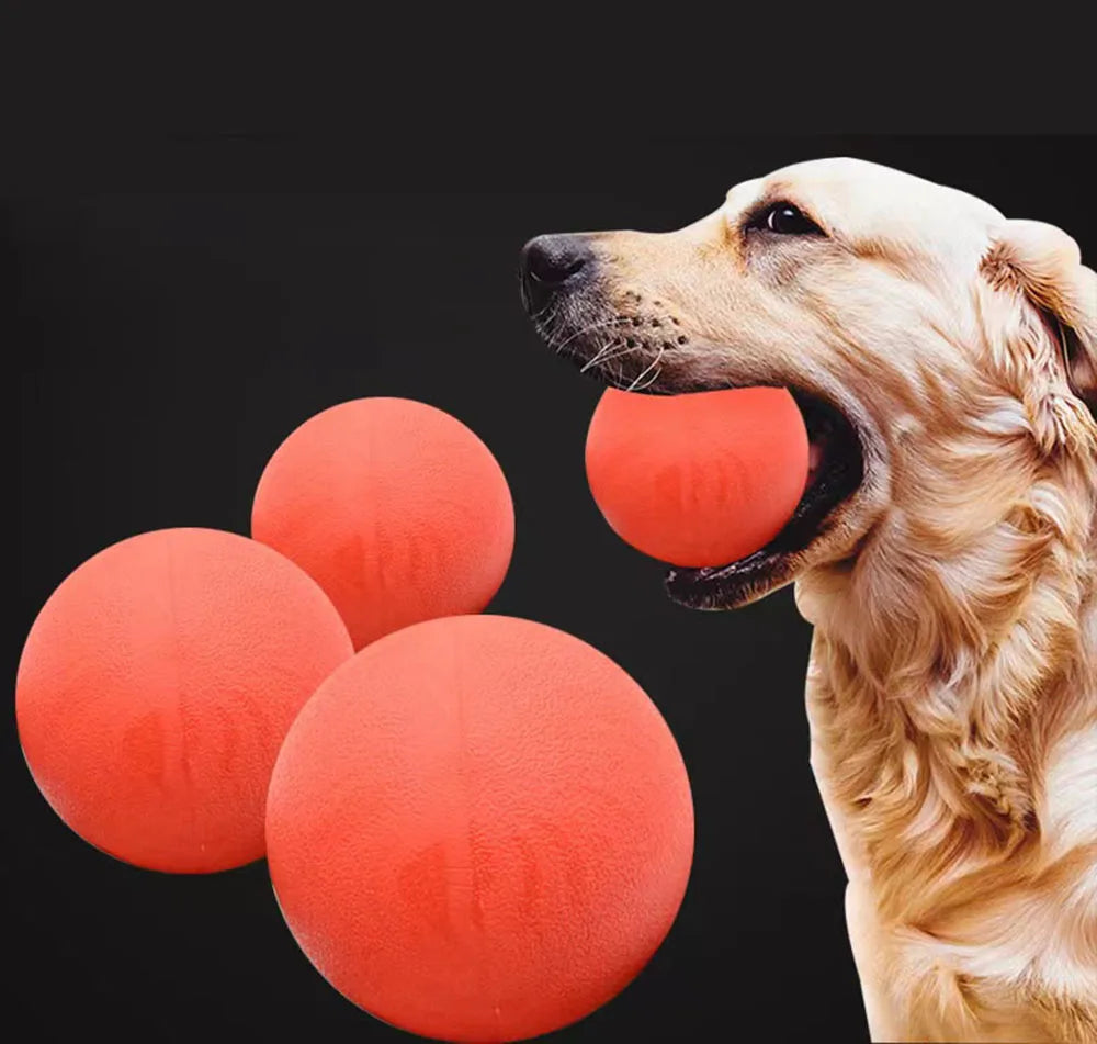 Dog Training Interactive Bite-resistant Rubber Ball With Rope Solid Elastic Ball Teddy Big Dog Horse Dog Molar Toy Ball Pet Toy