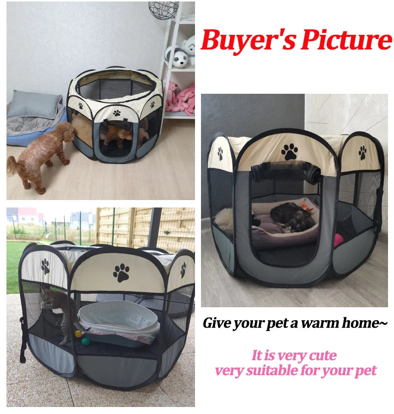 Portable Folding Pet Tent Dog House High Quality Durable Dog Fence For Cats Large Outdoor Dog Cage Pet Playpen Cat Собачья будка