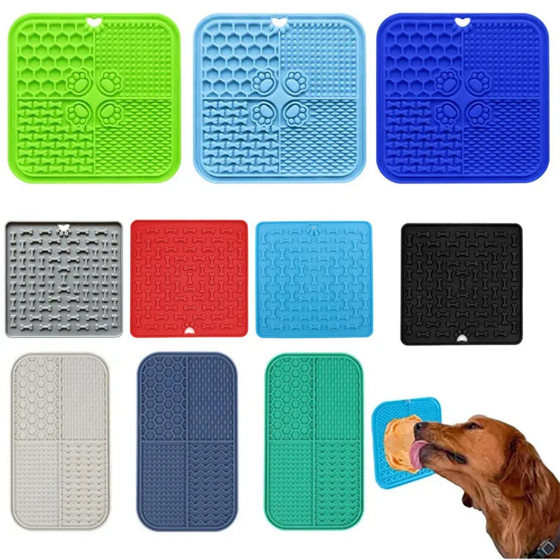 Pet Supplies Dog Silicone Distracted Licking Food Pad Cat Slow Food Bowl Sucker Placemat Pet Anti-slip Anti-choking Eating Gear