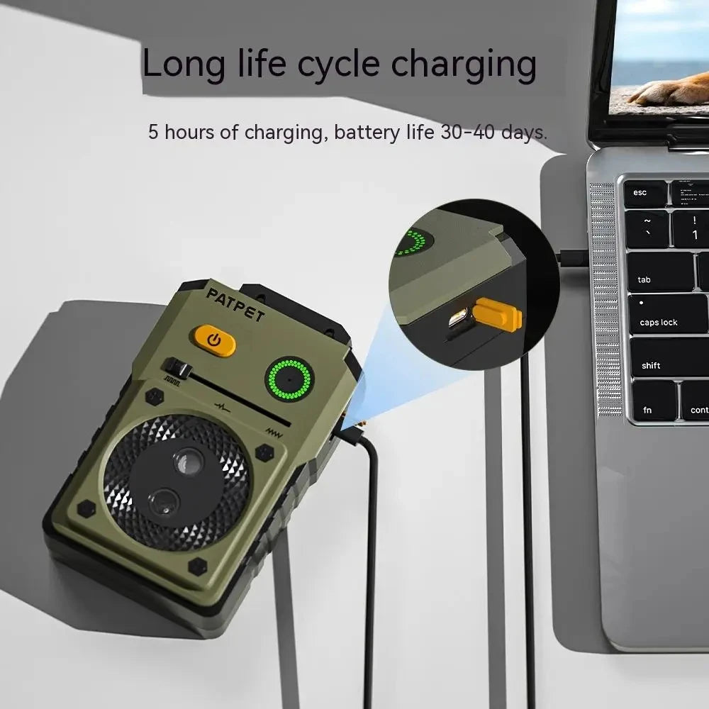 Upgraded Effective Anti Barking Device Adjustable Ultrasonic Dog Bark Deterrent Waterproof Pet Training Up Bark Control DeviceNe