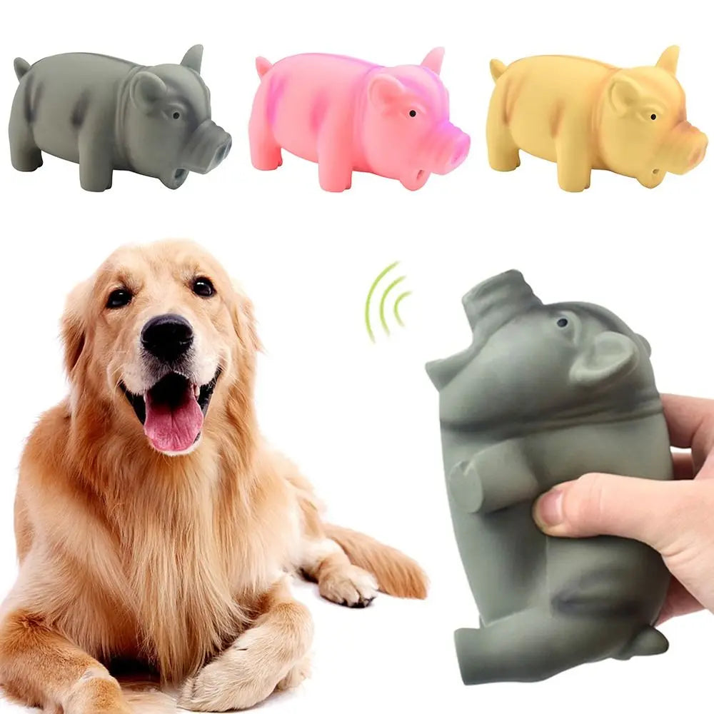 Chew Training Interactive Pets Accessories Latex Pet Chew Toys Squeak Dog Chew Toys Rubber Sound Pig