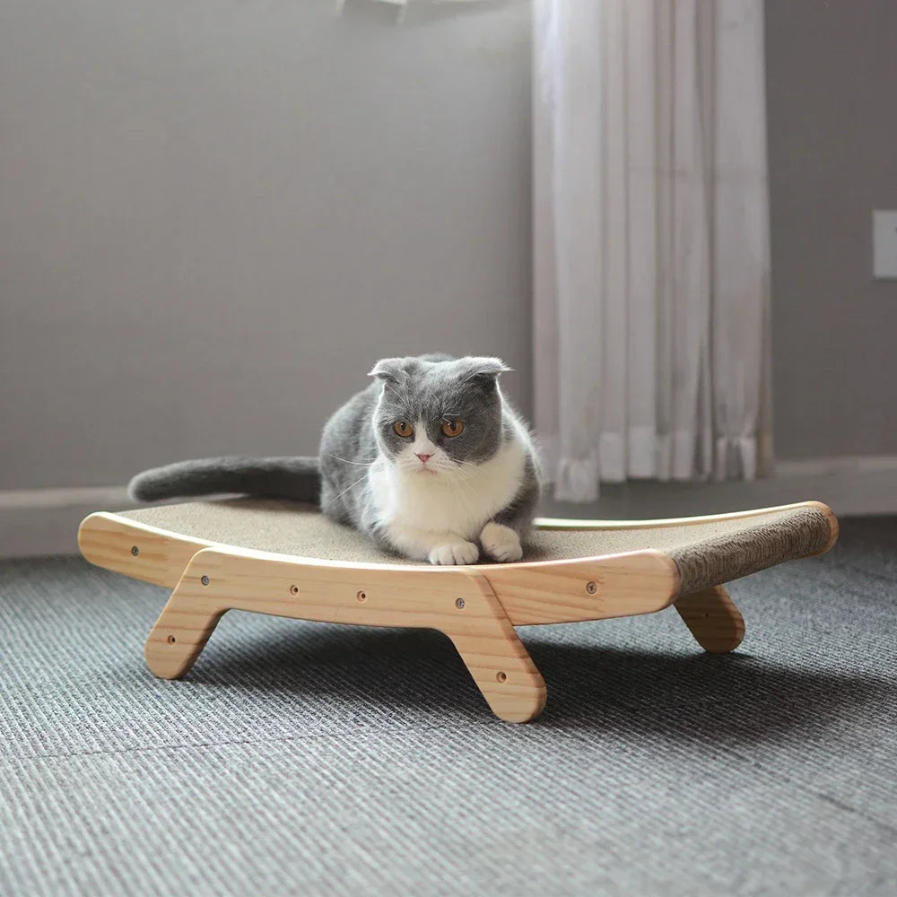 Wooden Toys In 1 Cats Cat Scratch For Scratching Lounge Detachable Training Scraper Board 3 Claw Bed Grinding Scratcher