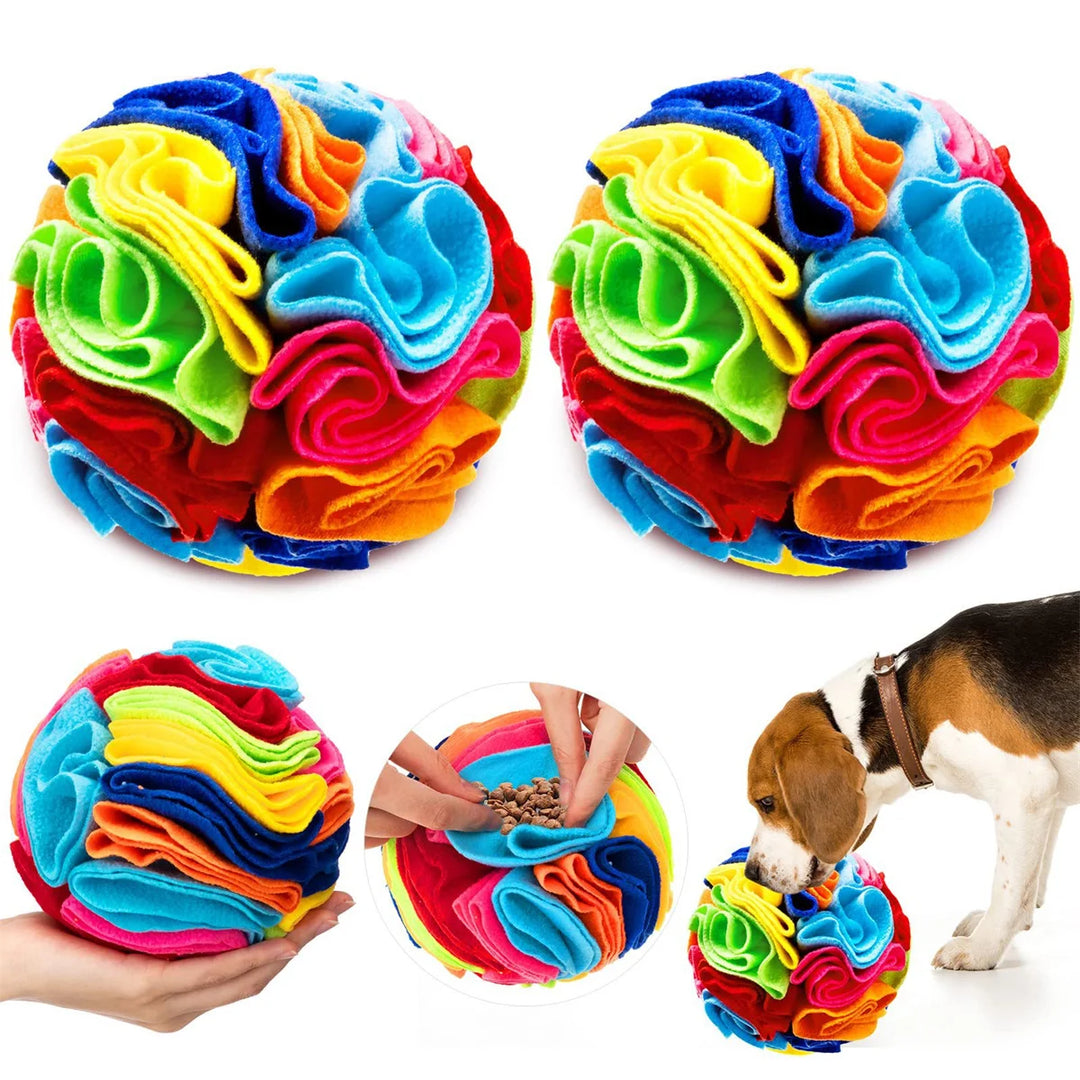 Dog Sniffing Ball Puzzle Toys Increase IQ Slow Dispensing Feeder Foldable Dog Nose Sniff Toy Pet Training Games Intelligence Toy