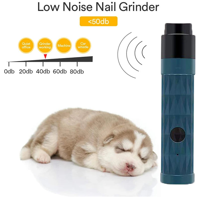 New Electric Dog Nail Clippers Pet Claws Cutter Grinders Tools with LED Light Cat Paws Nail Grooming Trimmer Cleaning Supplies