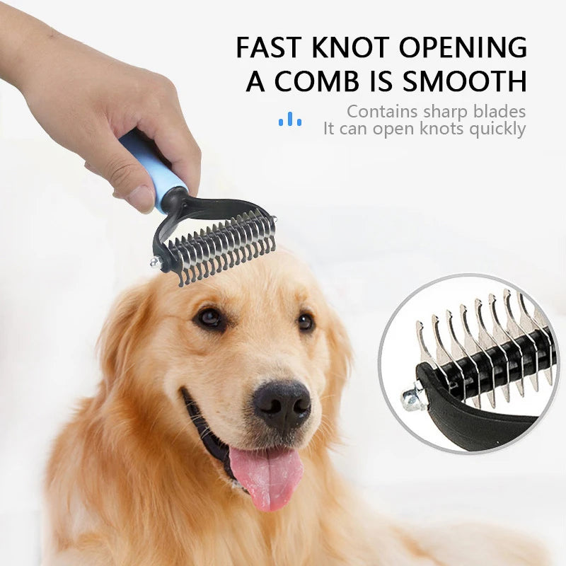 Dog Cat Hair Removal Comb Pet Long Hair Short Hair Pet Grooming Care Brush Trimming Dematting Brush Dog Pet Grooming Equipment