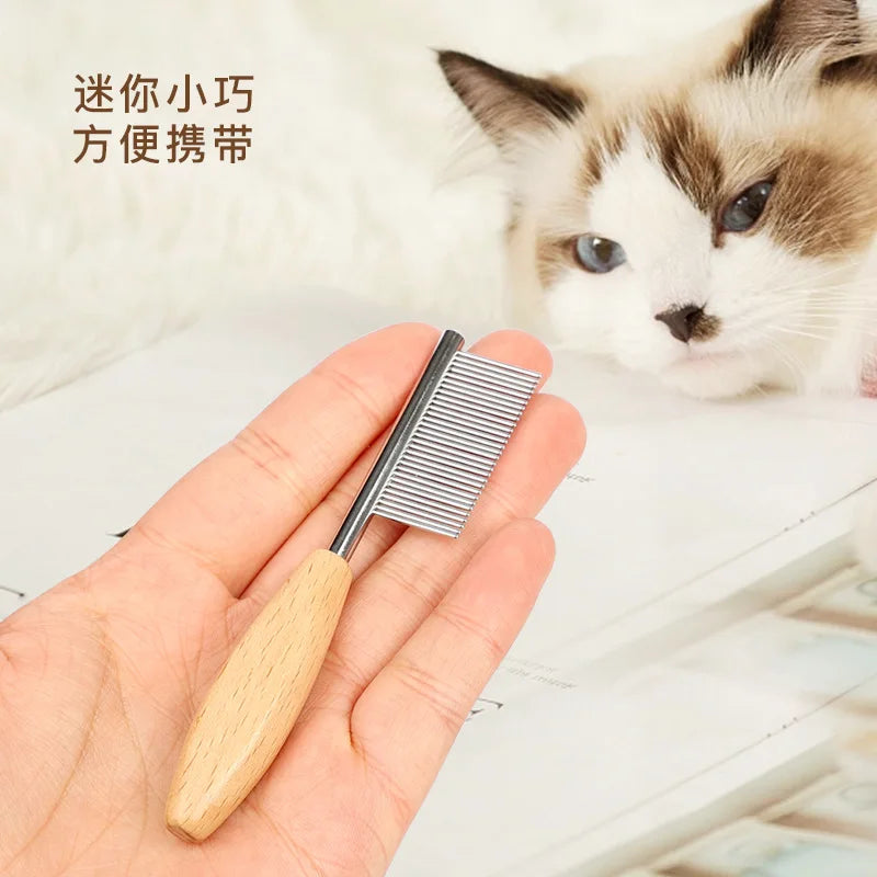 Dog and Cat Grooming Tool Pet Hair Comb for Shedding Stainless Steel Dog Hair Removal Products Mini Dog Face Hair Comb