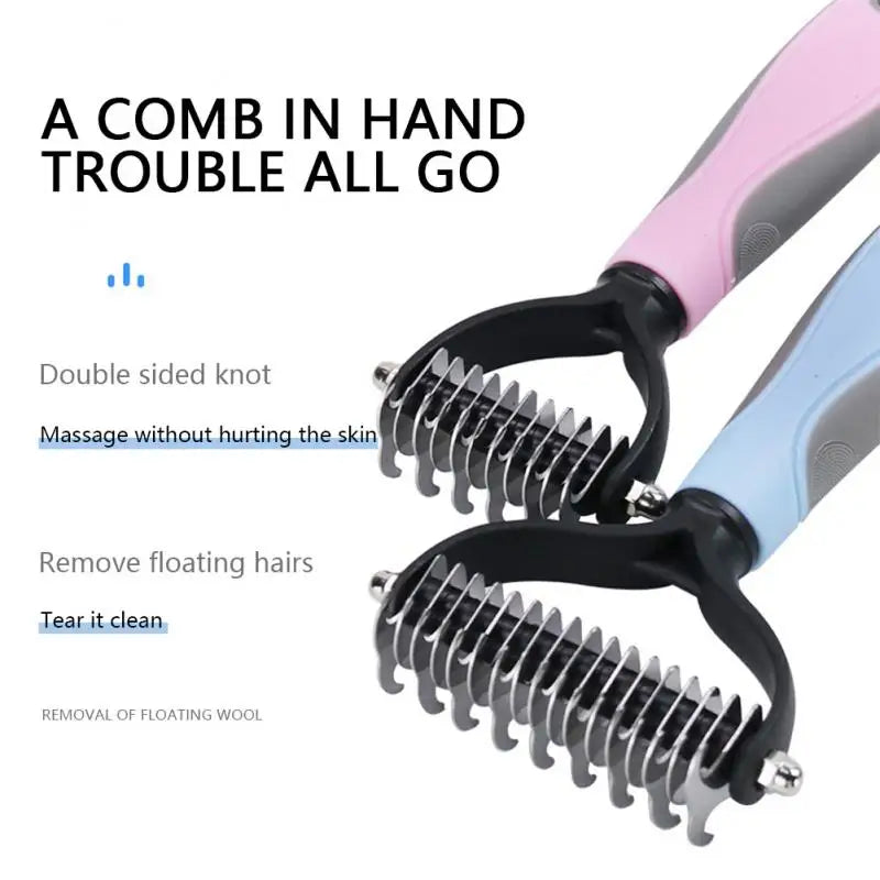 Dog Cat Hair Removal Comb Pet Long Hair Short Hair Pet Grooming Care Brush Trimming Dematting Brush Dog Pet Grooming Equipment