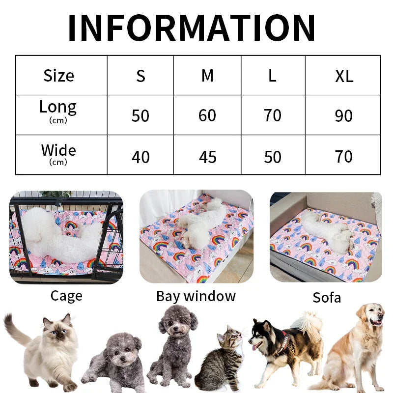 Print Washable Pet Dog Pee Pad Reusable Absorbent Diaper Mat Dogs Training Pad Pets Bed Urine Mat for Pet Car Seat Protect Cover