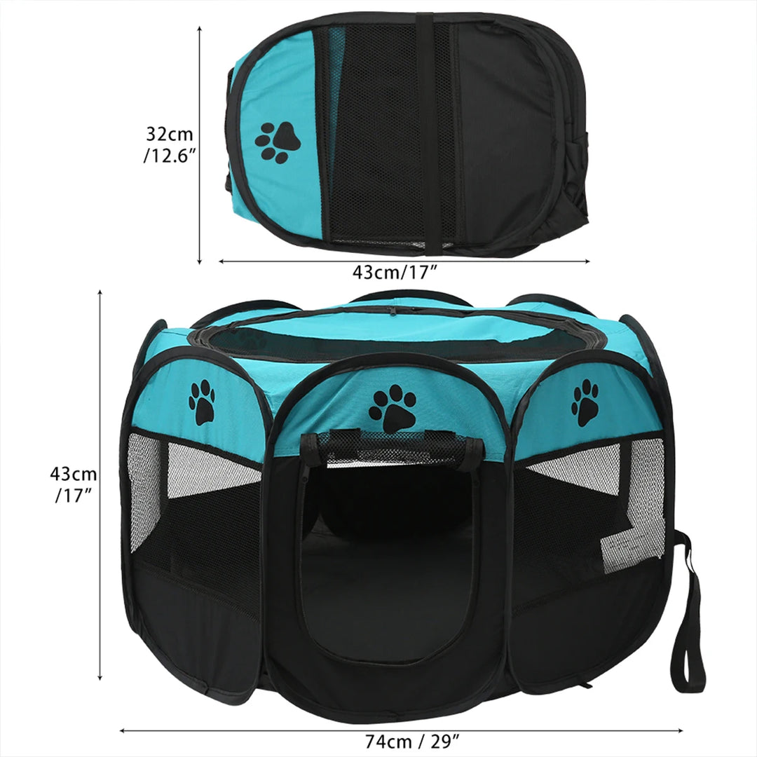 Portable Small Pet Cage Foldable Breathable Pet Play Tent Outdoor Indoor Exercise Fence for Guinea Pig Rabbits Hamster Hedgehogs