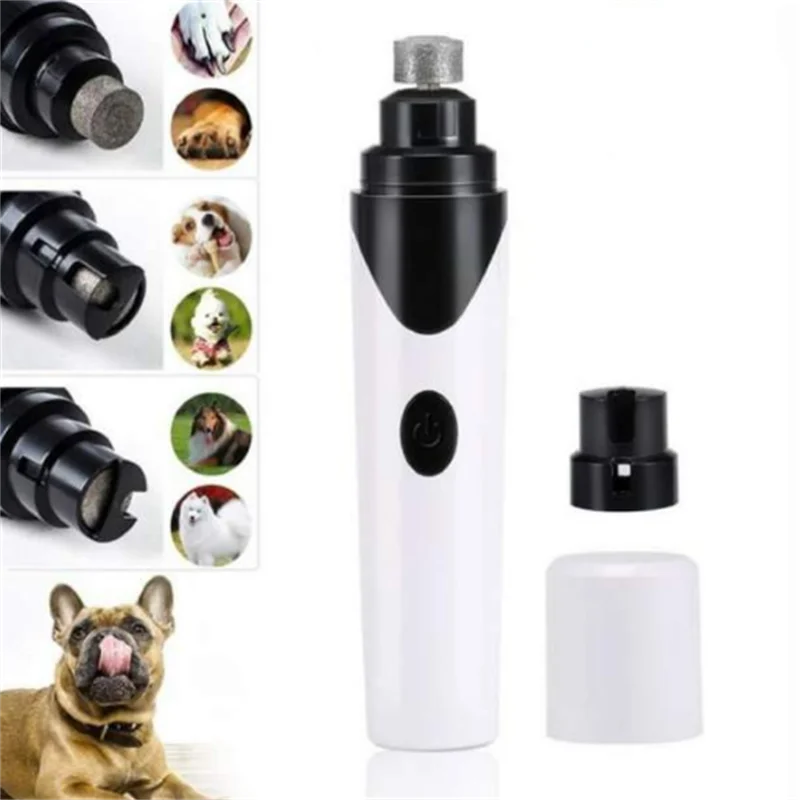 Electric Pet Nail Grinder LED Light Cat Dogs Nail Clippers USB Rechargeable Paws Nail Cutter Grooming Trimmer Pet Supplies