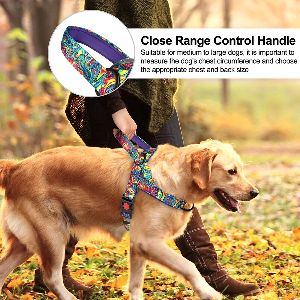No Pull Safety Dog Harness Nylon Medium Large Dog Harnesses Padded Pet Pitbull Vest Durable Adjustable for Medium Big Dog