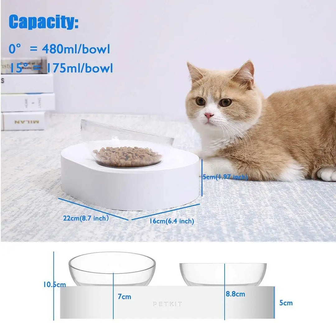 Petkit Fresh Nano Cat Bowl Prevent Kitty Spinal Fatigue Adjustable Height Stainless Steel Material Pet Food & Water Double Bowls