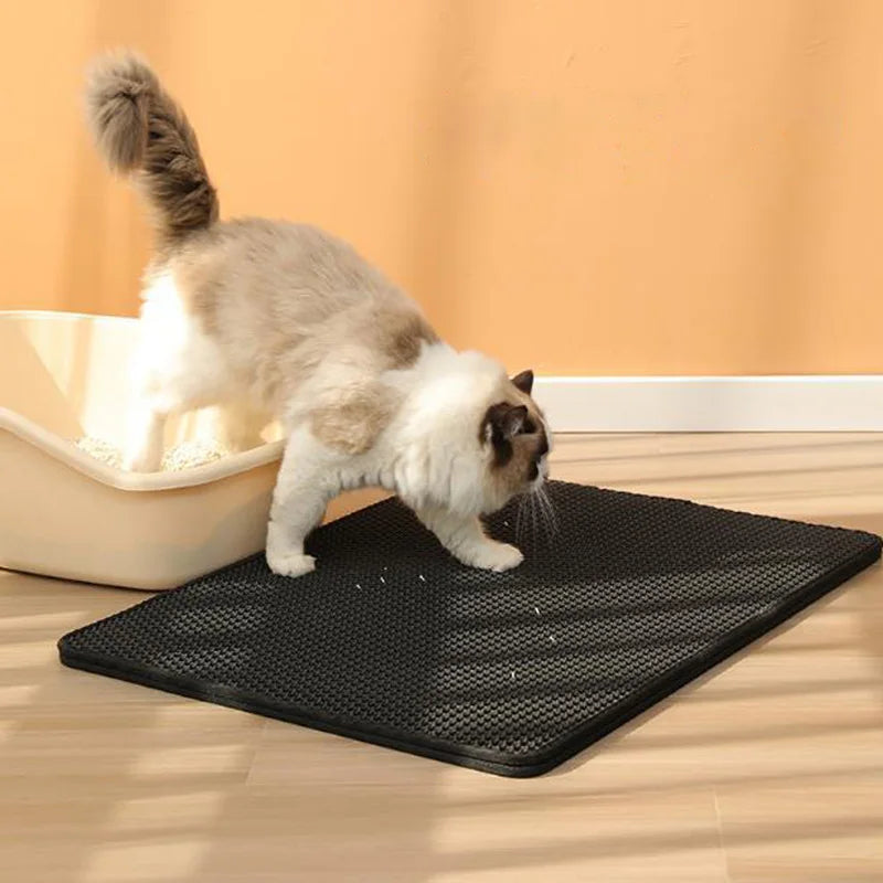 Cat Litter Mat Double Layer Waterproof Non-slip Cat Toilet Pad Washable Bed Mat Pet Mat Nonslip Sand Mat Cat Clean Accessories