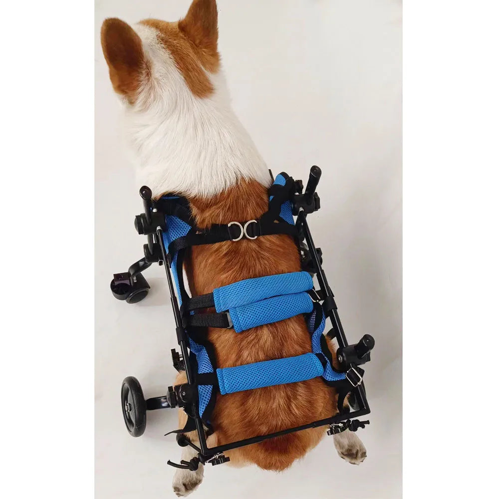 Dog Wheelchair Paralyzed Rehabilitation Four-Wheeled Wheelchair Elderly Disability Mobility Aid Car Teddy Pet Hind Leg Support