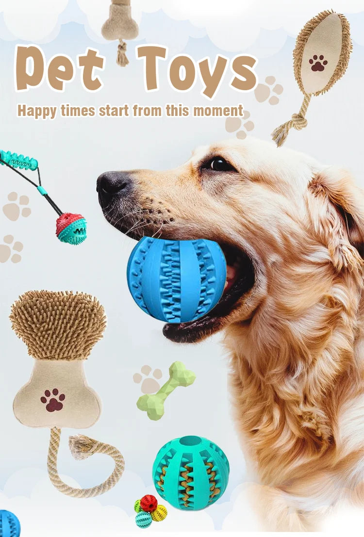 Interaction Squeaky Food Grade Rubber Safety Three-Sided Food Leakage Device Dog Chew Toy