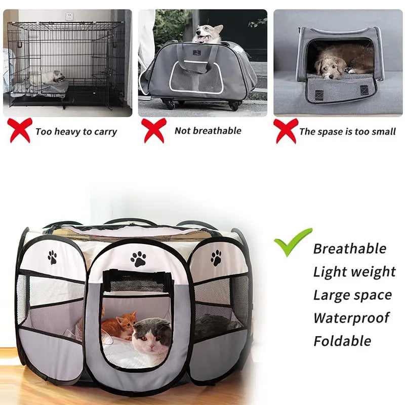 Lightweight Portable Folding Pet Tent Birthing Room Dog House Kennel Houses and Rooms Cats High Quality Durable Pet Playpen Cat