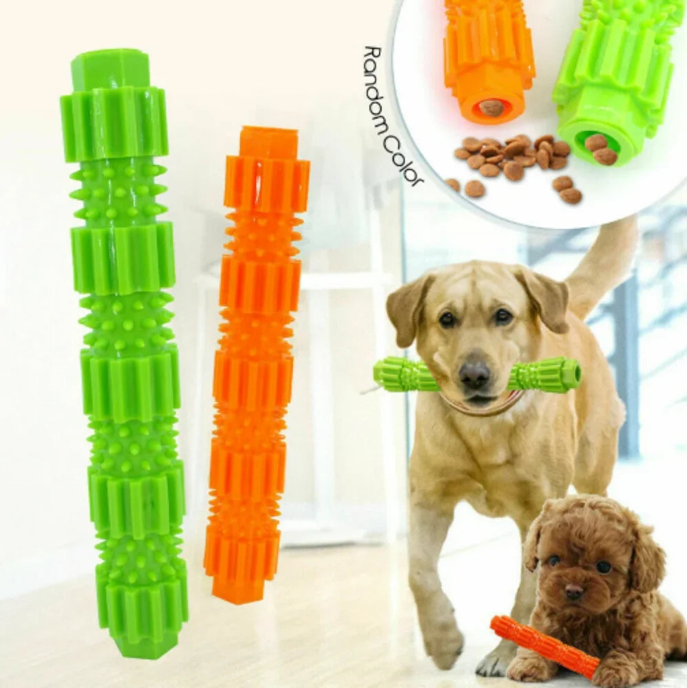 Pet Dog Chew Toy For Aggressive Chewers Treat Dispensing Rubber Teeth Cleaning Squeaking Rubber Dog Toy For Pet Training