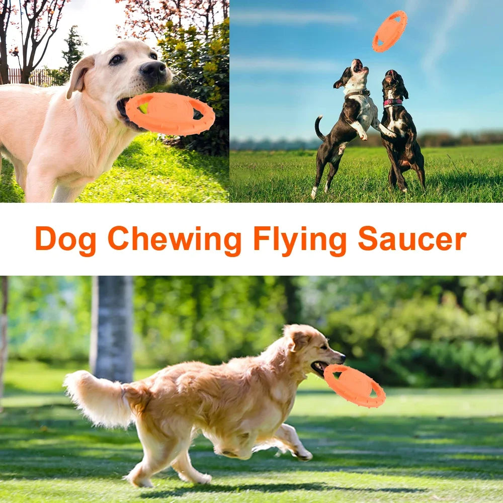 Pet Flying Disc EVA Dog Training Pull Ring Bite Resistant Floating Toy Dog Outdoor Sports Interactive Game Frisbee