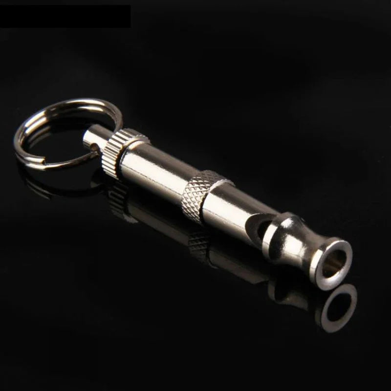 Puppy Pet Dog Whistle Two-tone Ultrasonic Flute Stop Barking Ultrasonic Sound Repeller Cat Training Keychain