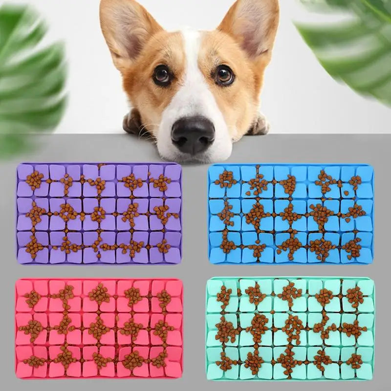 Pet Licking Mat Silicone Feeding Pad Slow Feeder Lick Mat Food Bowl With Suction Cups Anti-slip Mats For Cat Dogs Pet Supplies