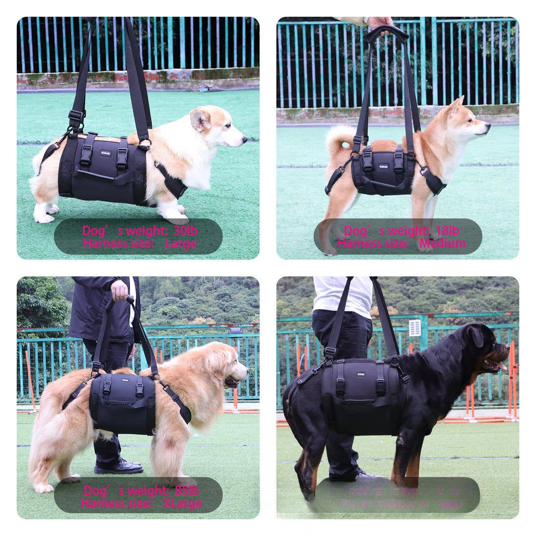 Portable Dog Sling for Back Legs Hip Support Harness Older Limping Canine Aid Dog Assist Rehabilitation Lifting Harness Leashes