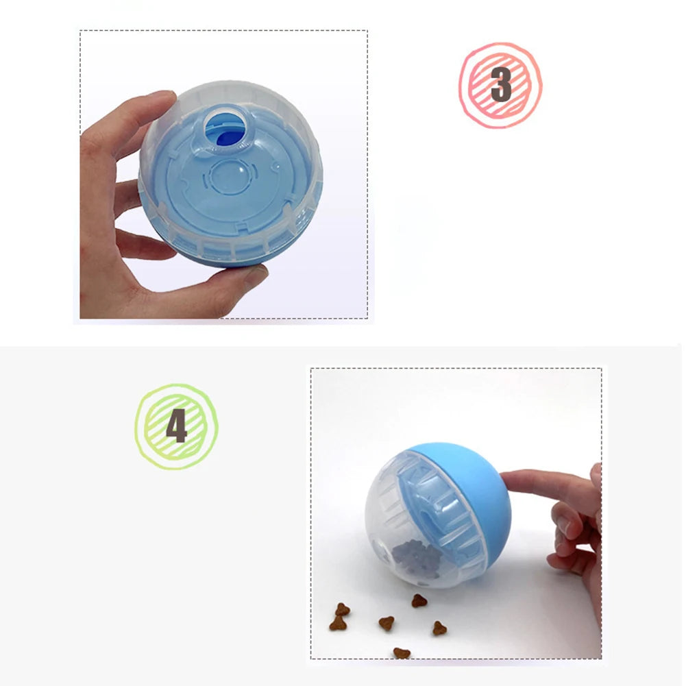 Pet Interactive Dog Cat Toys Leakage Food Balls Adjustable Anti Choke Slow Feeder Treat Dispenser IQ Training Educational Toy