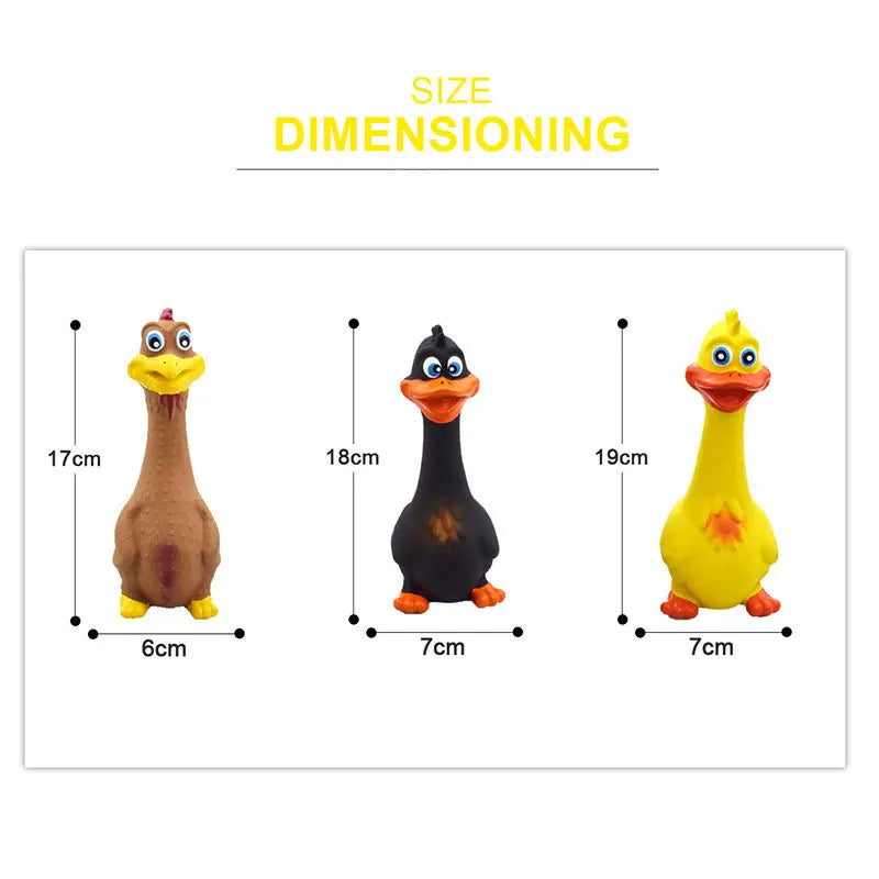 Pets Dog Toys Screaming Chicken Squeeze Sound Toy Rubber Pig Duck Squeaky Chew Bite Resistant Toy Puppy Training Interactive