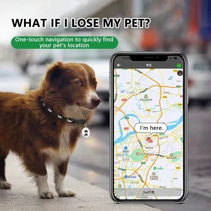 Pet Anti-Lost GPS Tracker Bluetooth-compatible Smart Wearable Waterproof Locator Real-time Tracking Dog Cat Collar Find Device