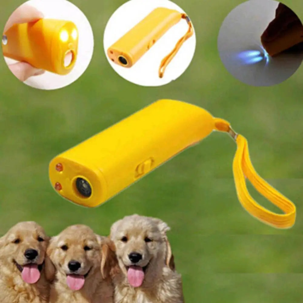 2/1PCS Pet Dog Repeller Whistle Anti Barking Stop Bark Training Device Trainer LED Ultrasonic 3 In 1 Anti Barking Dog Training